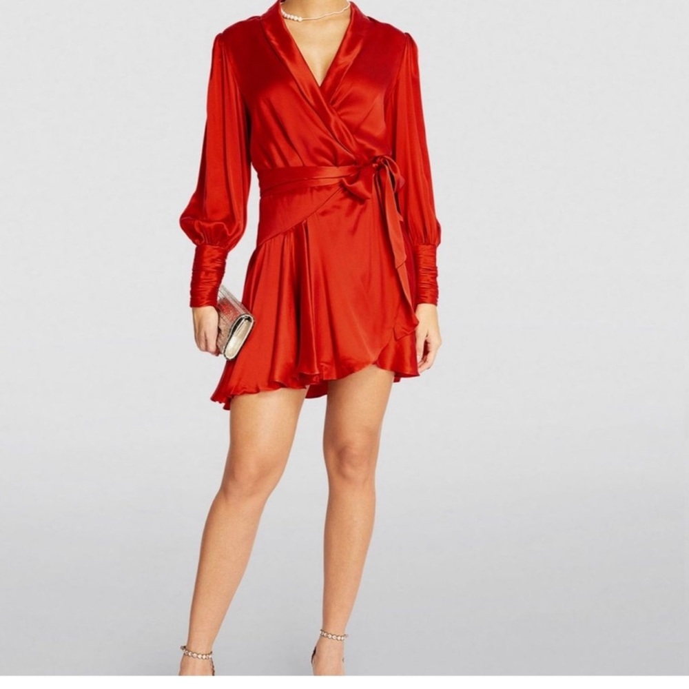 Zimmermann Silk Mini Wrap Dress Size 1/6 NWT